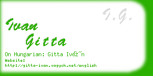 ivan gitta business card